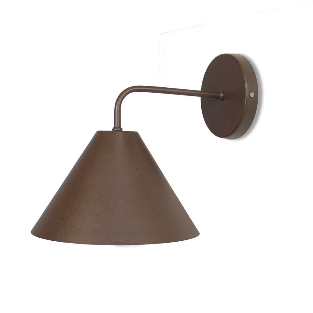 Luminária de Parede Arandela Fixa Tarsila Marrom Cortem Luminária de Parede Arandela Fixa Tarsila Marrom Cortem