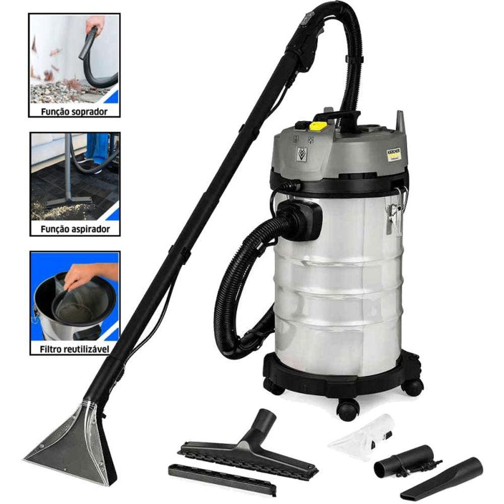 Aspirador e Extrator para Sólidos e Liquídos 1700W Puzzi 4/30 Classic KARCHER - 220V Aspirador e Extrator para Sólidos e Liquídos 1700W Puzzi 4/30 Classic KARCHER - 220V