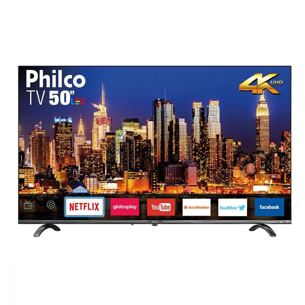 Smart Tv 4k LED 50 Polegadas Philco Bivolt PTV50Q20SNBL Smart Tv 4k LED 50 Polegadas Philco Bivolt PTV50Q20SNBL