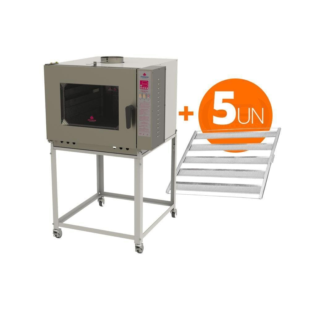 Forno Turbo a Gás 5 Níveis Prp-5000 Bivolt + 5 Esteiras Alumínio 50g 58x70 - Progás Forno Turbo a Gás 5 Níveis Prp-5000 Bivolt + 5 Esteiras Alumínio 50g 58x70 - Progás