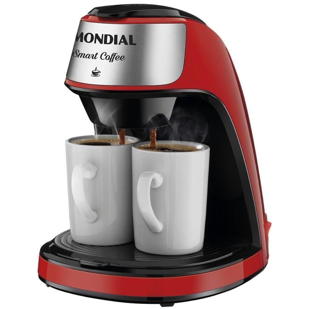 Cafeteira Elétrica Mondial Smart Coffe Vermelha E Inox C-42 Cafeteira Elétrica Mondial Smart Coffe Vermelha E Inox C-42