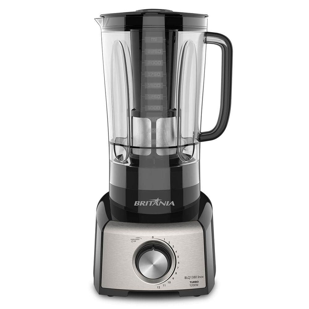 Liquidificador Britânia BLQ1380P Pro Maxx 6 Inox 3L 1200W - 110V Liquidificador Britânia BLQ1380P Pro Maxx 6 Inox 3L 1200W - 110V