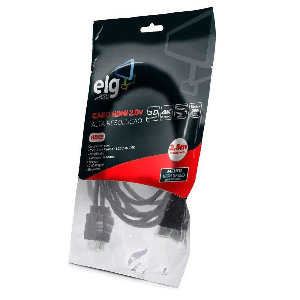 Cabo Hdmi ELG HD25 2.0 4K Cabo Hdmi ELG HD25 2.0 4K