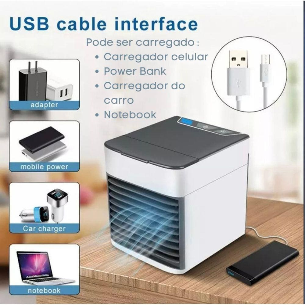 Mini Climatizador de Ar Portátil - 110V Mini Climatizador de Ar Portátil - 110V