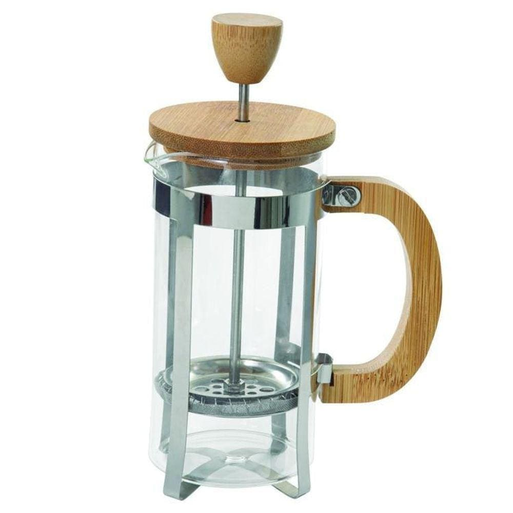 Cafeteira Prensa Francesa Com Tampa E Alça De Bambu 600 Ml Cafeteira Prensa Francesa Com Tampa E Alça De Bambu 600 Ml