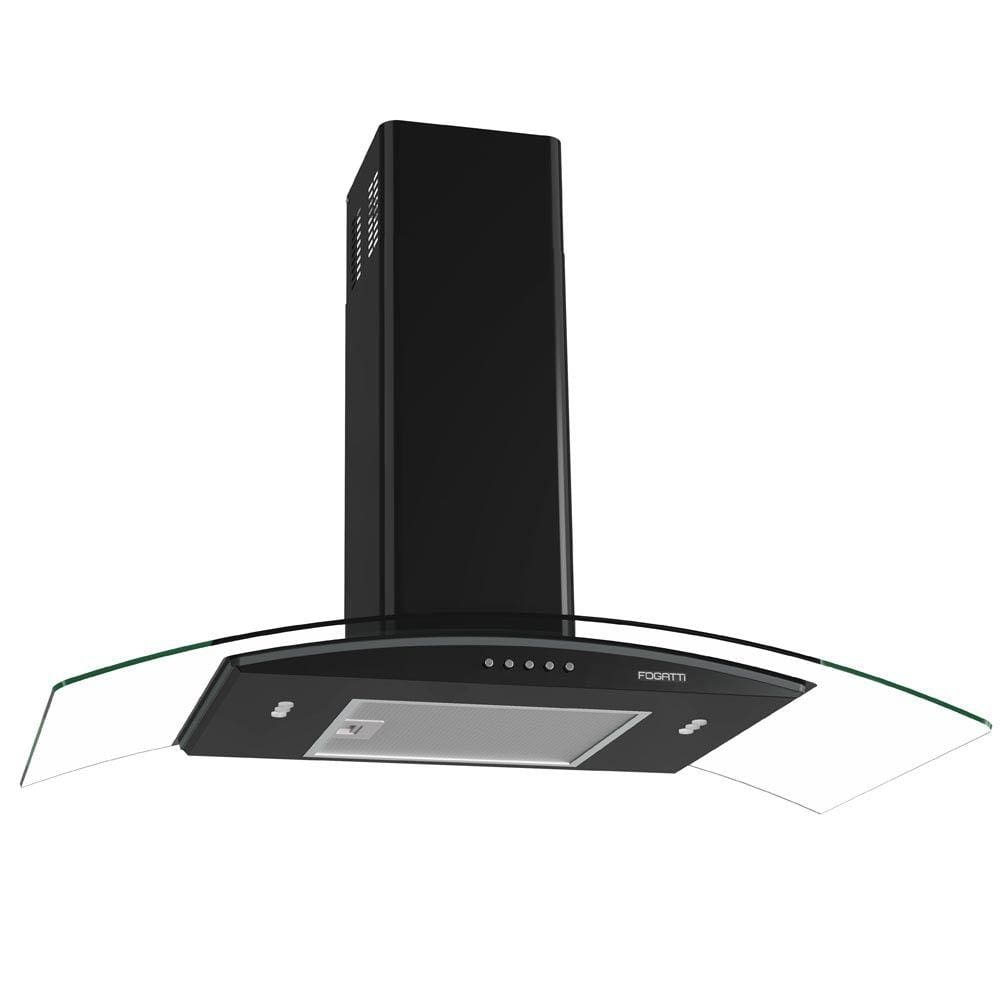 Coifa Fogatti de Parede Clean Vidro Curvo Black 90cm - 220V Coifa Fogatti de Parede Clean Vidro Curvo Black 90cm - 220V