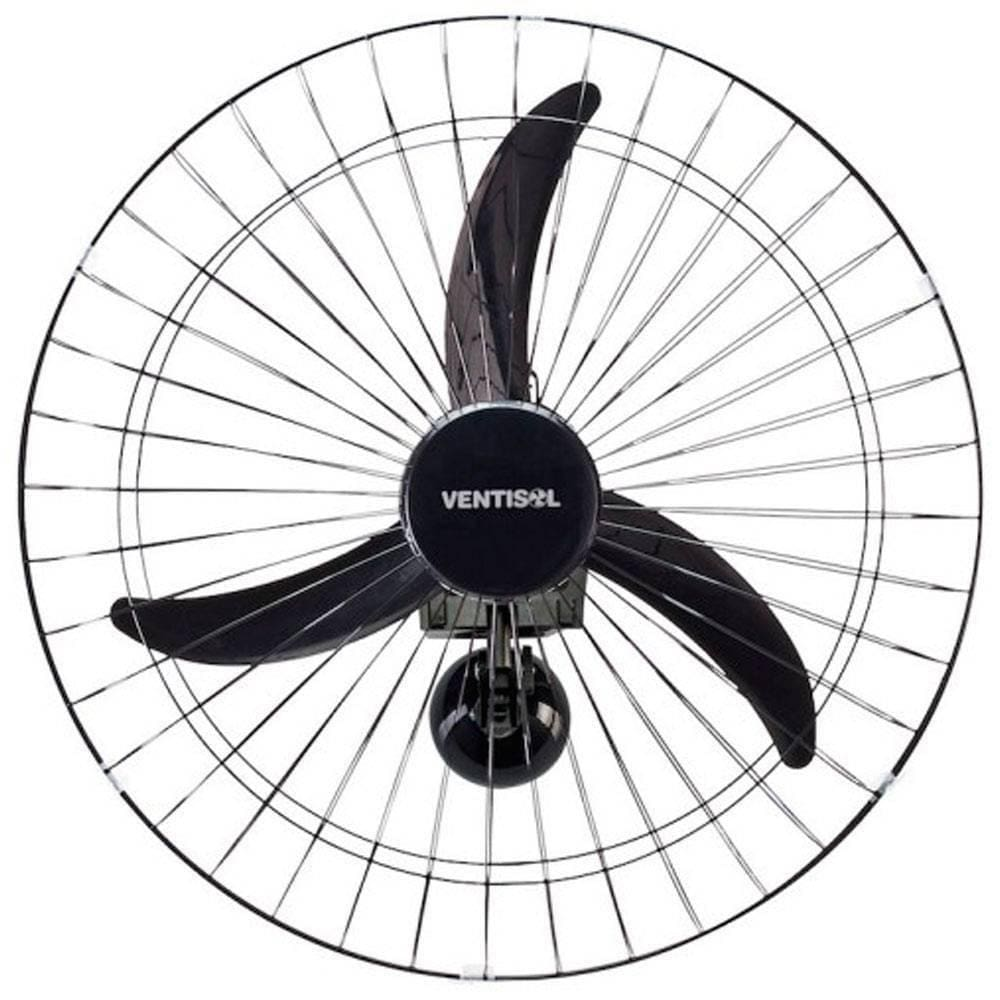 Ventilador de Parede Ventisol, 50cm, 200W, Preto - Bivolt Ventilador de Parede Ventisol, 50cm, 200W, Preto - Bivolt