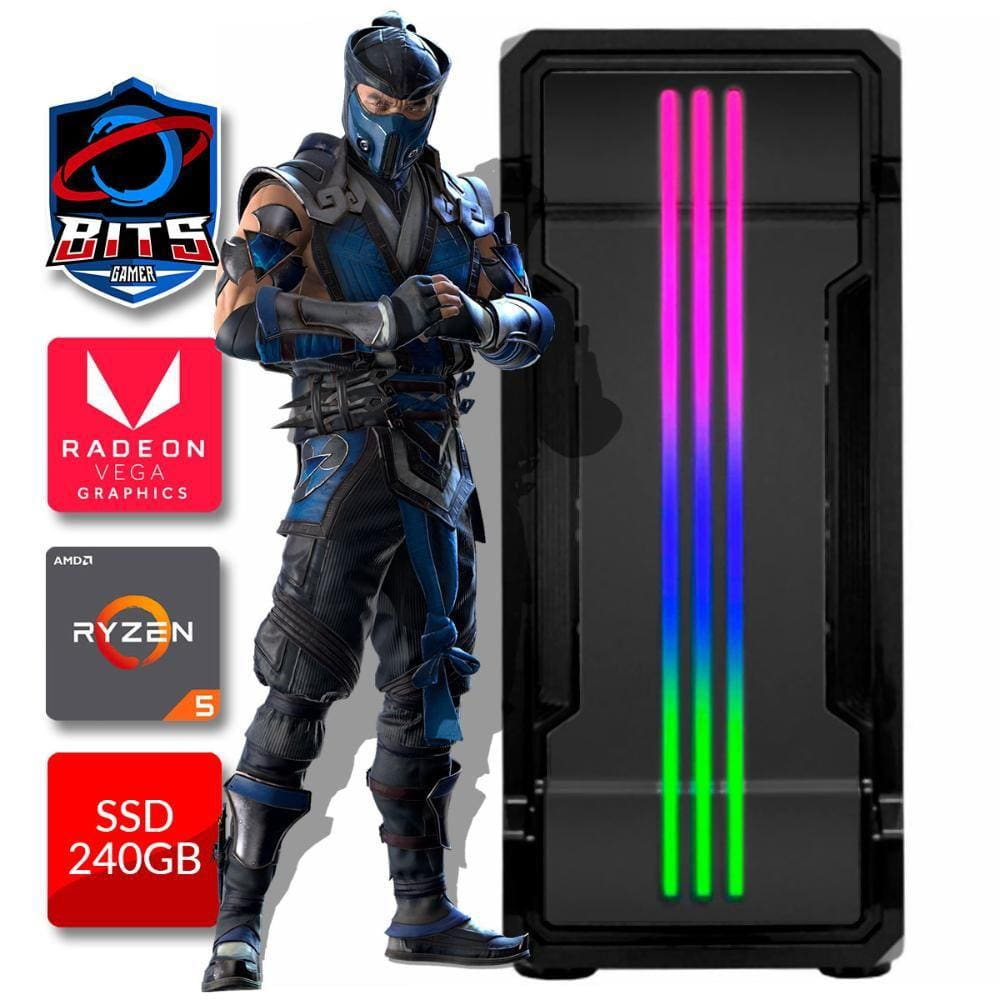PC Gamer Bits 2022 - AMD Ryzen 5, 8GB, SSD 240GB, Video Radeon RX Vega 11 - Powered by Asus PC Gamer Bits 2022 - AMD Ryzen 5, 8GB, SSD 240GB, Video Radeon RX Vega 11 - Powered by Asus