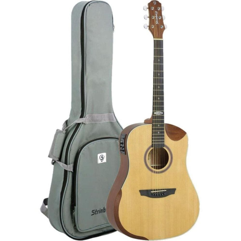 Violão Strinberg SD201HCR Natural Satin Half Cutaway Bag