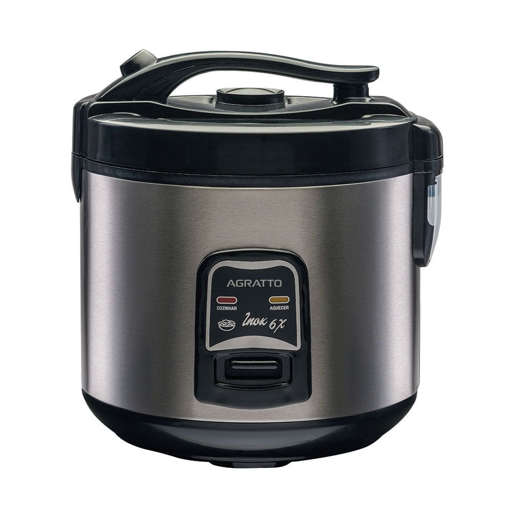Panela Elétrica com Visor de Vidro Inox 6 Xícaras 127v ? Agratto - 110V Panela Elétrica com Visor de Vidro Inox 6 Xícaras 127v ? Agratto - 110V
