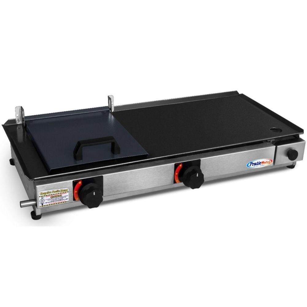 Chapa de Lanche Dog Inox com prensa à Gás 70x30cm Pratic Chapa de Lanche Dog Inox com prensa à Gás 70x30cm Pratic