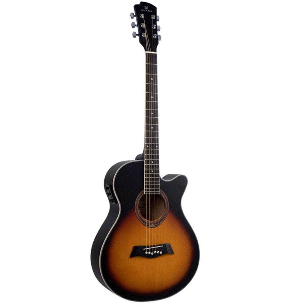 Violão Elétrico Michael Aço Mini Jumbo VMA320 SM