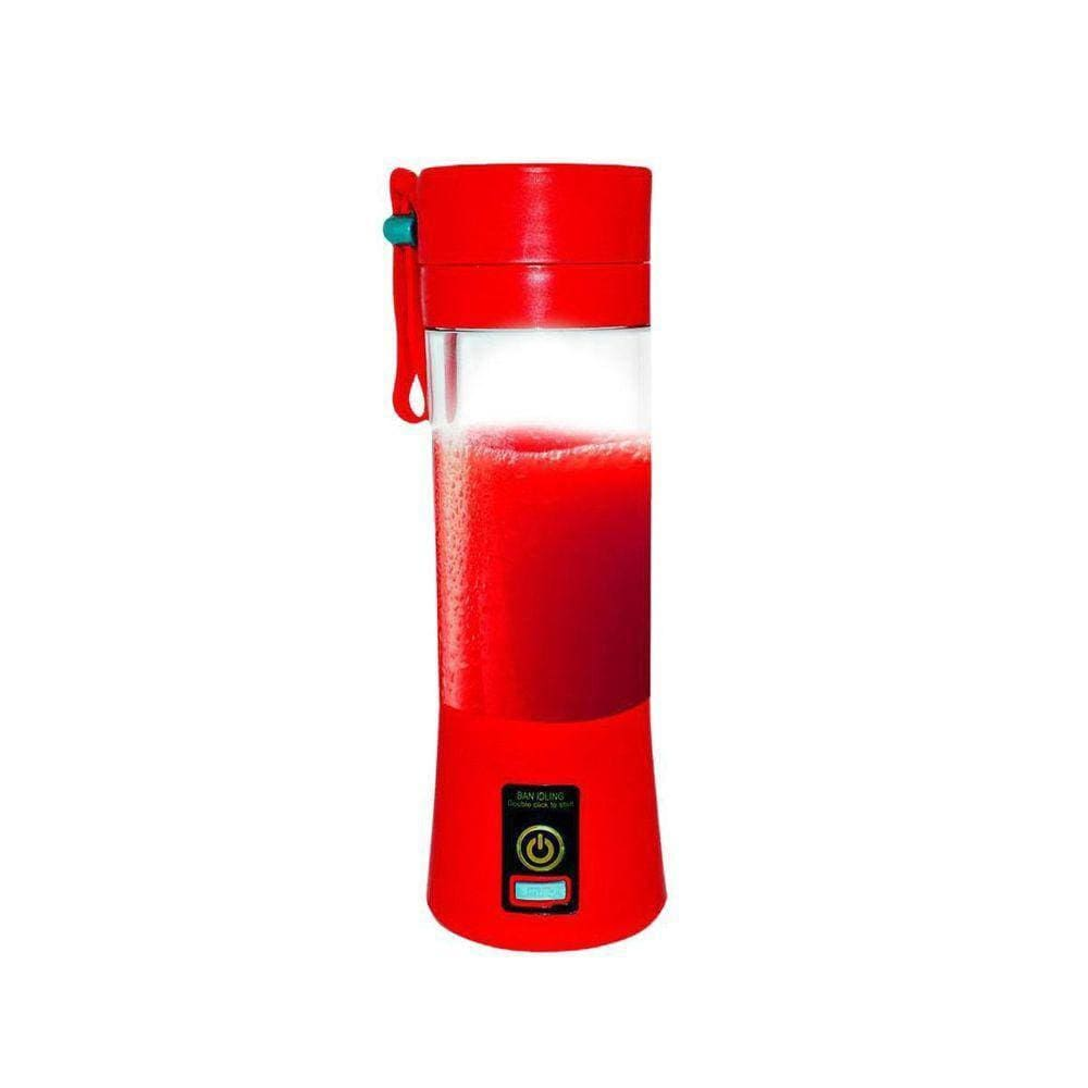 Mini Liquidificador Portátil Recarregável 6 Lâminas Vermelho Mini Liquidificador Portátil Recarregável 6 Lâminas Vermelho