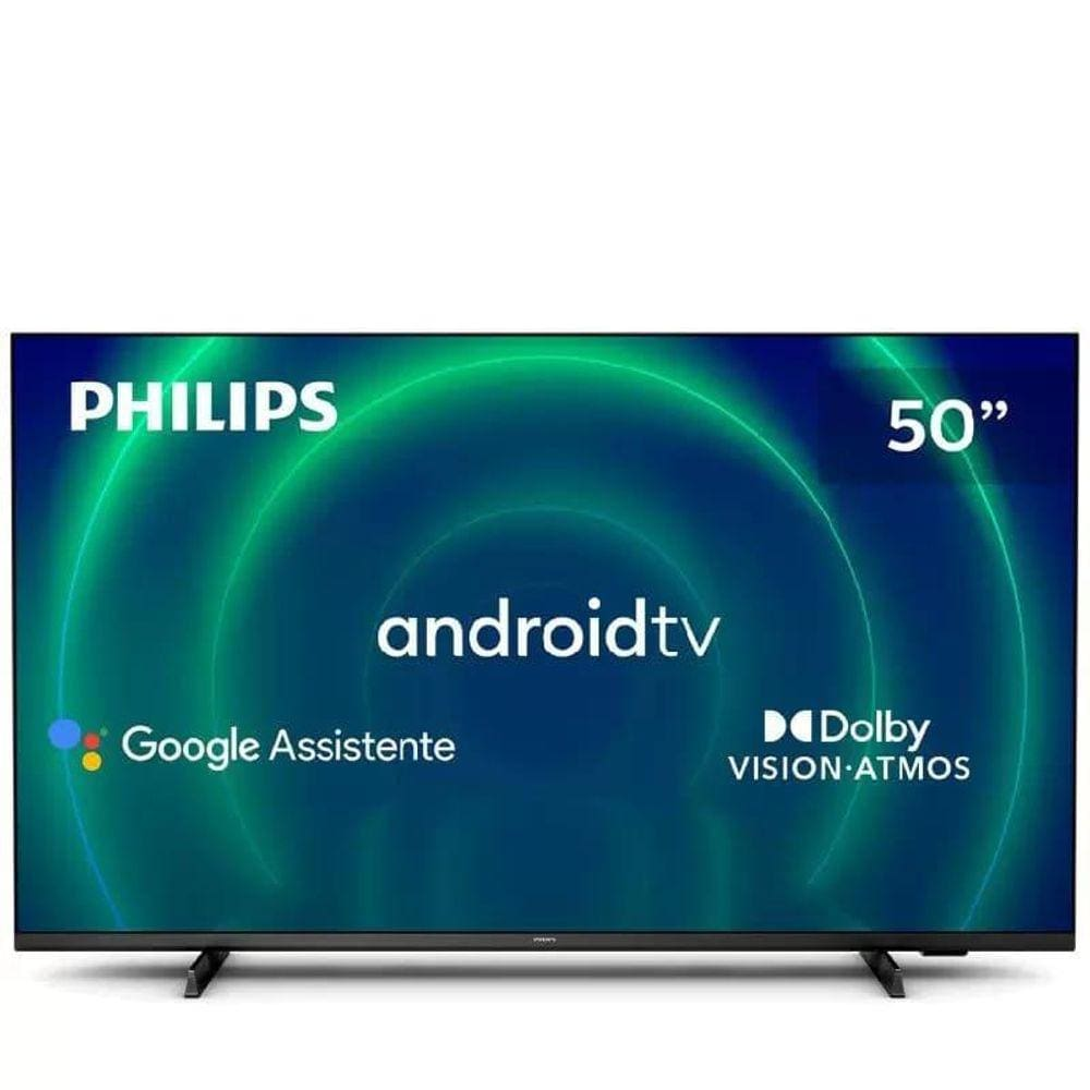 Smart TV 50" UHD 4K Philips 50PUG7406 Android TV HDR10+ 4HDMI 2 USB Smart TV 50" UHD 4K Philips 50PUG7406 Android TV HDR10+ 4HDMI 2 USB