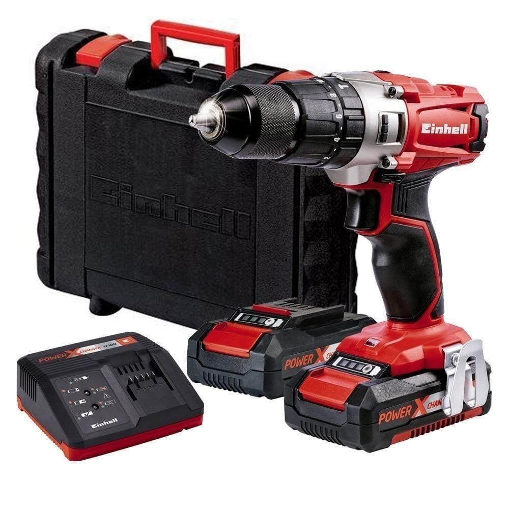 Parafusadeira Furadeira De Impacto Com Maleta 2 Baterias 18V Te-Cd 18/2 Einhell Parafusadeira Furadeira De Impacto Com Maleta 2 Baterias 18V Te-Cd 18/2 Einhell
