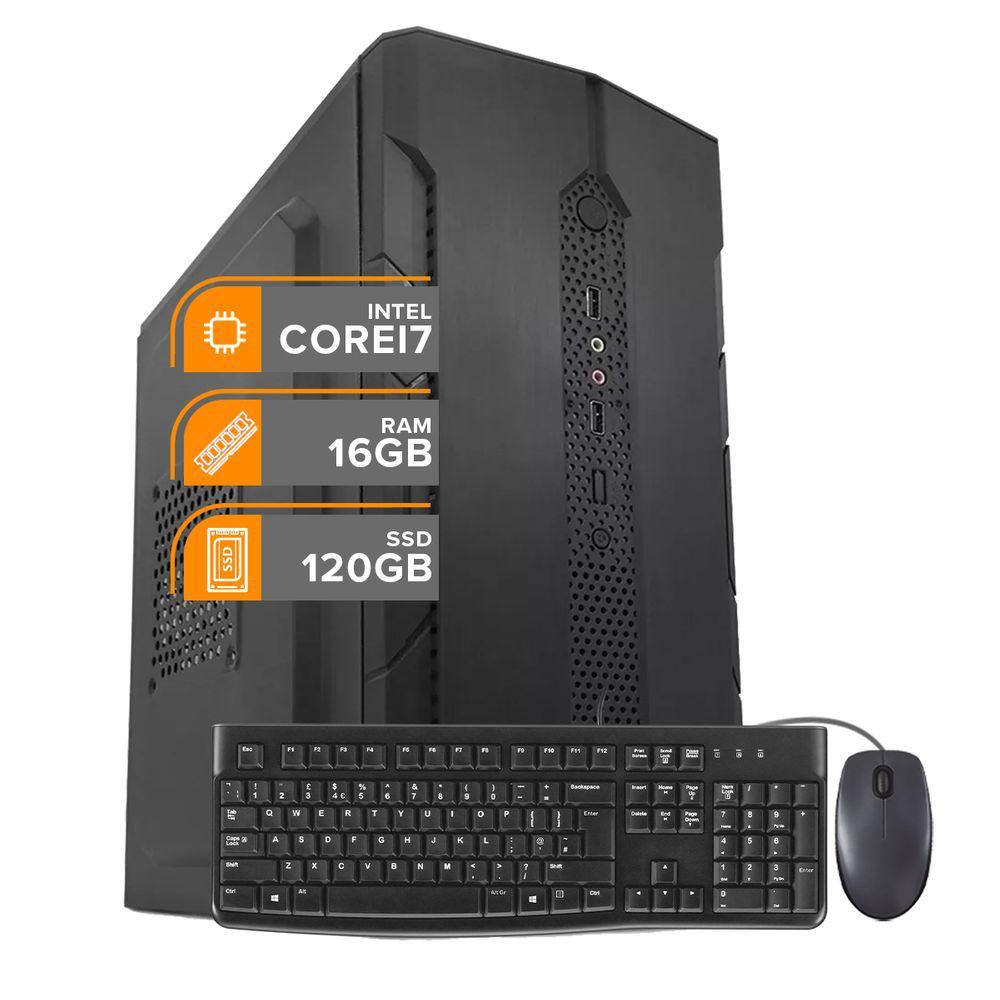 Computador PC Intel i7 6Ger 16Gb SSD120Gb Mouse Teclado Computador PC Intel i7 6Ger 16Gb SSD120Gb Mouse Teclado