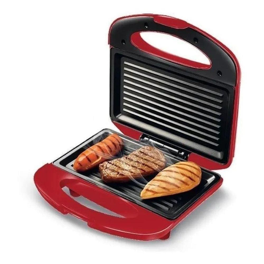 Sanduicheira Grill Mondial 800W Vermelha 220V S19 - 220V Sanduicheira Grill Mondial 800W Vermelha 220V S19 - 220V