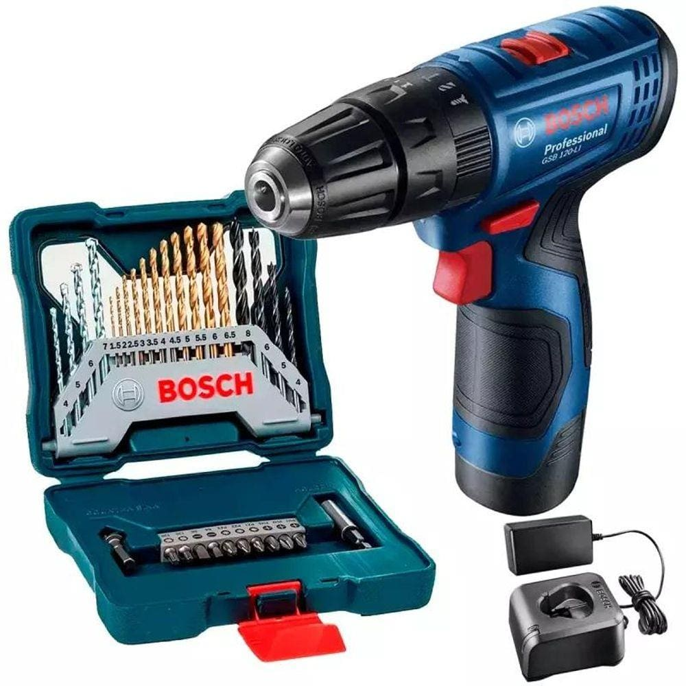 Parafusadeira e Furadeira 12V com Impacto GSB 120-LI + Estojo 34 Peças X-Line Titânio BOSCH Parafusadeira e Furadeira 12V com Impacto GSB 120-LI + Estojo 34 Peças X-Line Titânio BOSCH