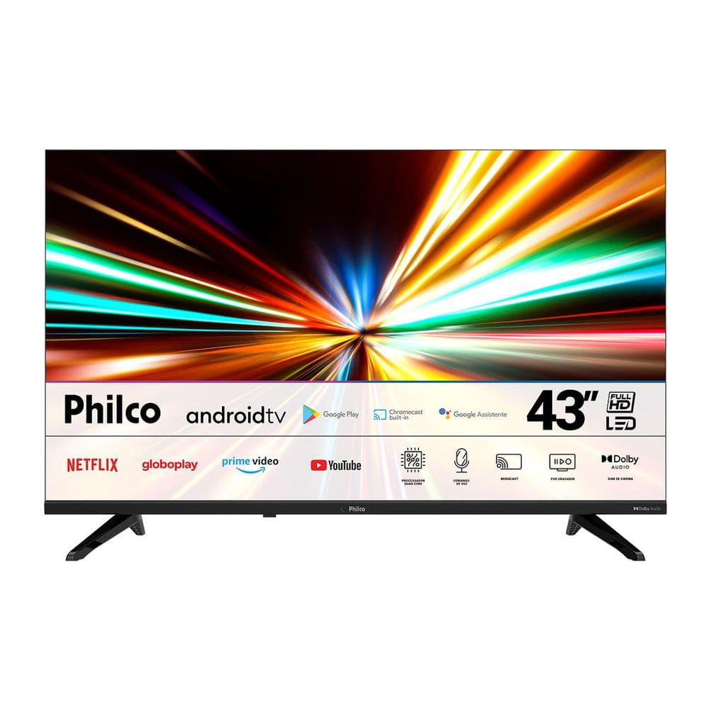 Smart TV Philco 43 TV PTV43E30AGSBLF Android Tv Led - Bivolt automático Smart TV Philco 43 TV PTV43E30AGSBLF Android Tv Led - Bivolt automático