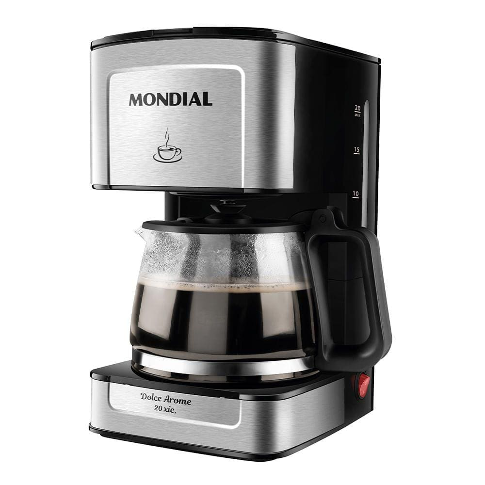 Cafeteira Mondial 20 xícaras Preto Inox 220V C-43-20X-SI - 220V