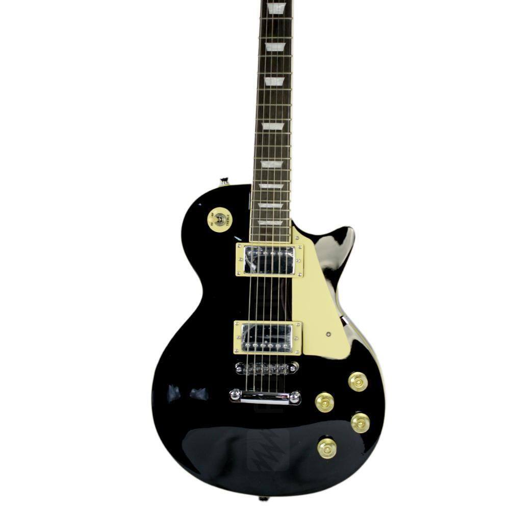 Guitarra Les Paul Strinberg LPS230 BK Black Preta com Escudo Tampo Modelo Archtop Tradicional Guitarra Les Paul Strinberg LPS230 BK Black Preta com Escudo Tampo Modelo Archtop Tradicional