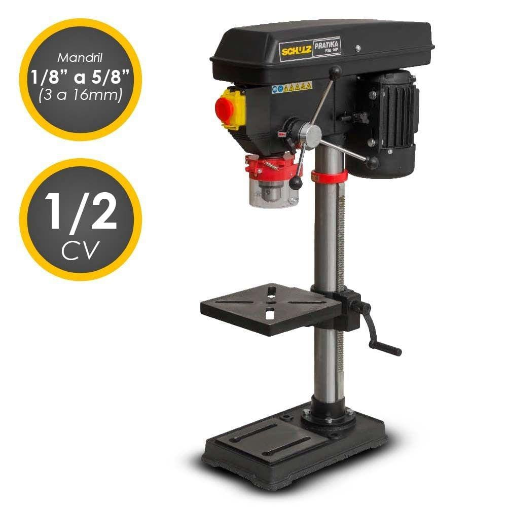 Furadeira D/ Bancada 16mm 1/2cv Fsb16p Schulz 110V/220V SCHULZ - 110v - unic