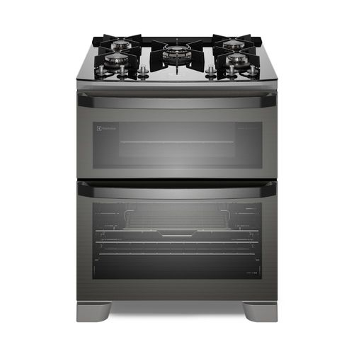 Fogão 5 bocas Electrolux Cinza Expert Função Air Fryer, 2 Fornos, Grill e Timer (FE5AD) - 220V Fogão 5 bocas Electrolux Cinza Expert Função Air Fryer, 2 Fornos, Grill e Timer (FE5AD) - 220V