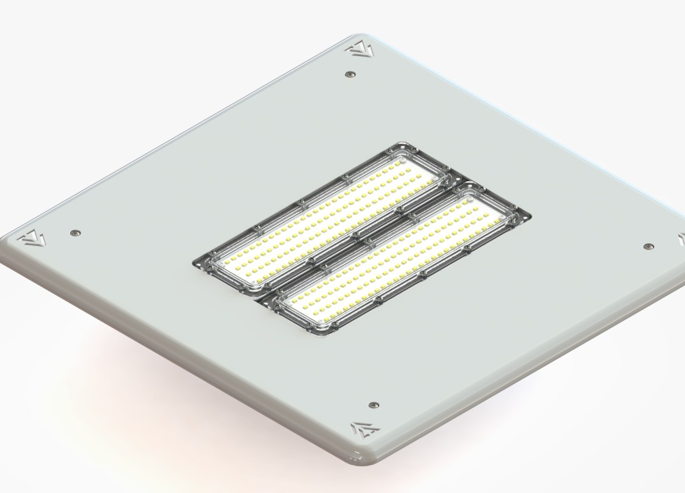 Luminária Posto de Combustível 100W Linha Combate Led Osram 9000lm RJ Iluminação IP66 Luminária Posto de Combustível 100W Linha Combate Led Osram 9000lm RJ Iluminação IP66