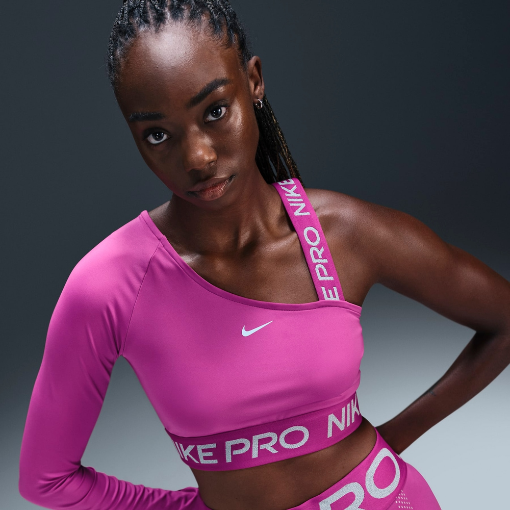 Camiseta Nike Pro Cropped Shine Feminina Camiseta Nike Pro Cropped Shine Feminina