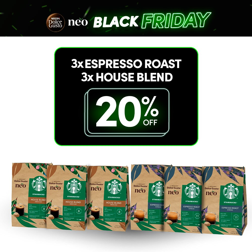 Kit Cafés Starbucks NEO com 20% OFF Kit Cafés Starbucks NEO com 20% OFF
