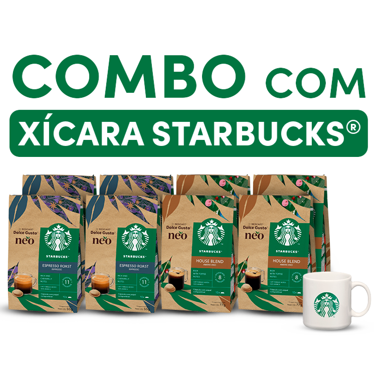 Combo NEO Starbucks - Ganhe xícara - 80 cápsulas