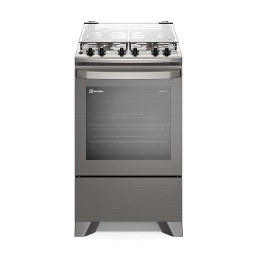 Fogão 4 bocas Electrolux Cinza Experience com Mesa Inox, Timer e Tripla Chama (FE4TC) - Bivolt Fogão 4 bocas Electrolux Cinza Experience com Mesa Inox, Timer e Tripla Chama (FE4TC) - Bivolt