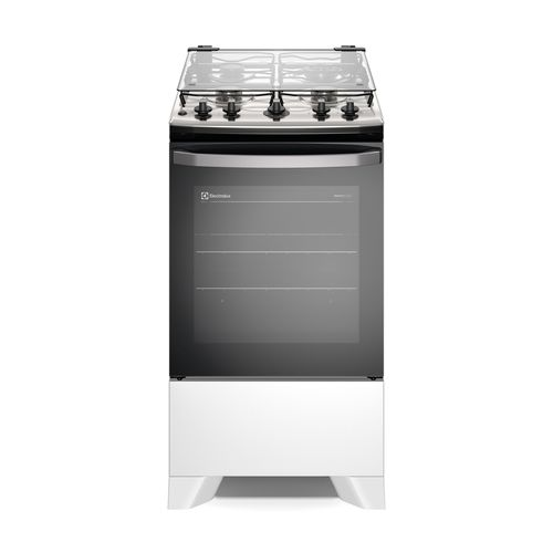 Fogão 4 bocas Electrolux Branco Efficient com Mesa Inox, PerfectCook e VaporBake (FE4IB) - Bivolt Fogão 4 bocas Electrolux Branco Efficient com Mesa Inox, PerfectCook e VaporBake (FE4IB) - Bivolt