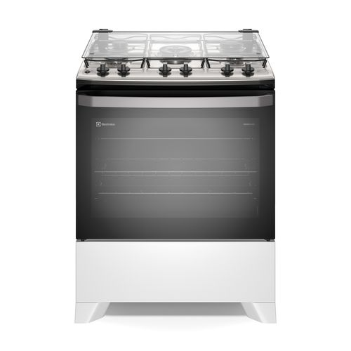 Fogão 5 bocas Electrolux Branco Efficient com Mesa Inox, PerfectCook e VaporBake (FE5IB) - Bivolt Fogão 5 bocas Electrolux Branco Efficient com Mesa Inox, PerfectCook e VaporBake (FE5IB) - Bivolt