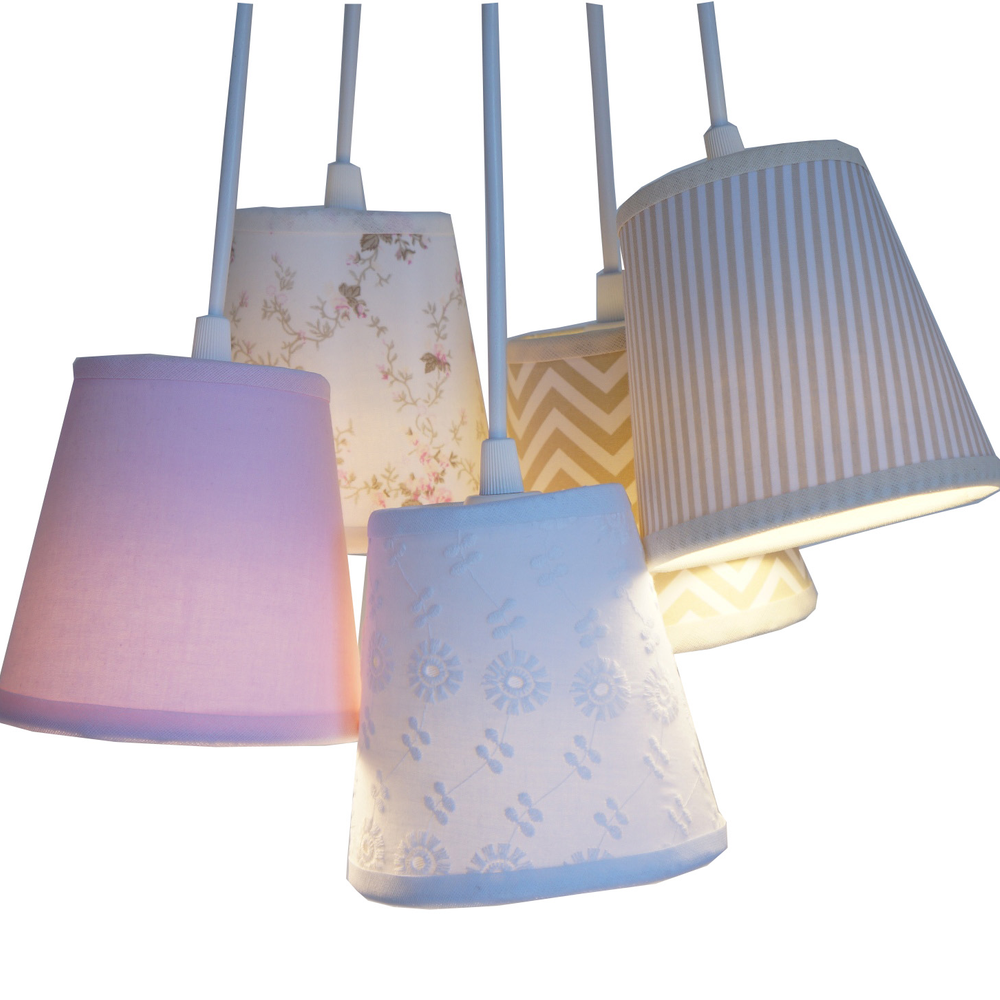 Lustre Pendente Mix Tecidos Bebê Menina