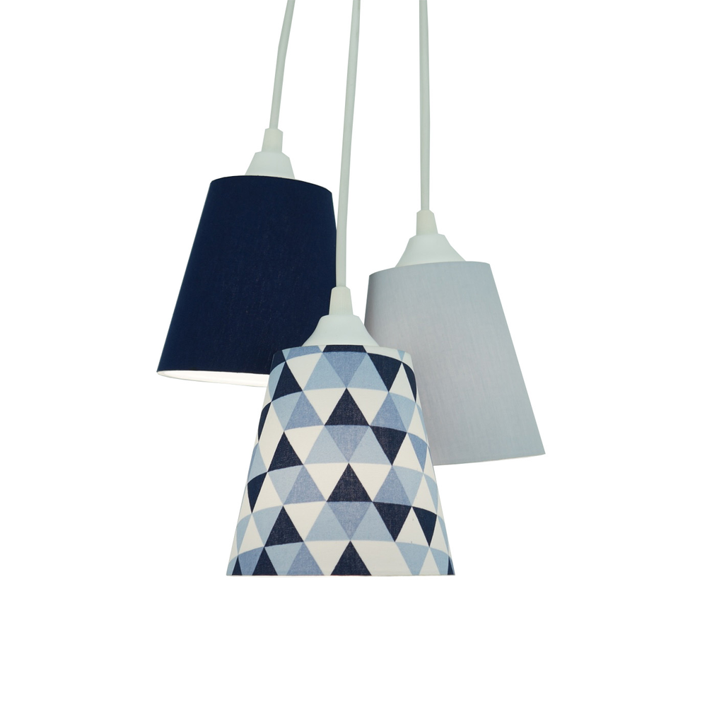 Lustre Pendente Quarto de Bebê Azul Marinho e Cinza Lustre Pendente Quarto de Bebê Azul Marinho e Cinza