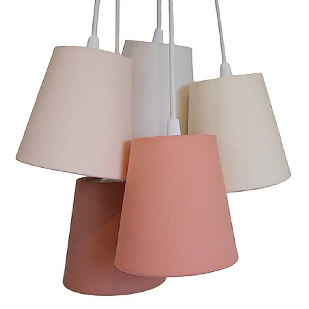 Lustre Pendente Cacho 5 Cúpulas Tons Terra Lustre Pendente Cacho 5 Cúpulas Tons Terra