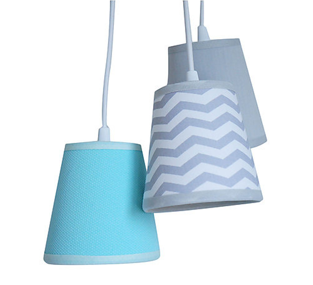 Lustre Pendente Triplo Chevron Baby Lustre Pendente Triplo Chevron Baby