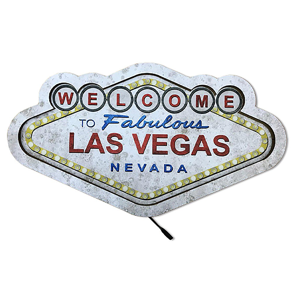 Luminária Decorativa de Parede "Welcome Las Vegas" D'Rossi Luminária Decorativa de Parede "Welcome Las Vegas" D'Rossi