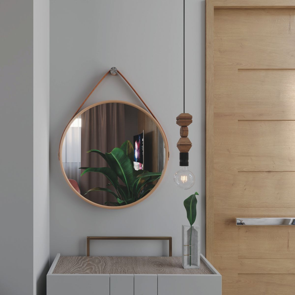 Luminária Pendente Led Opala Madeira Cabo Pp Soquete E27