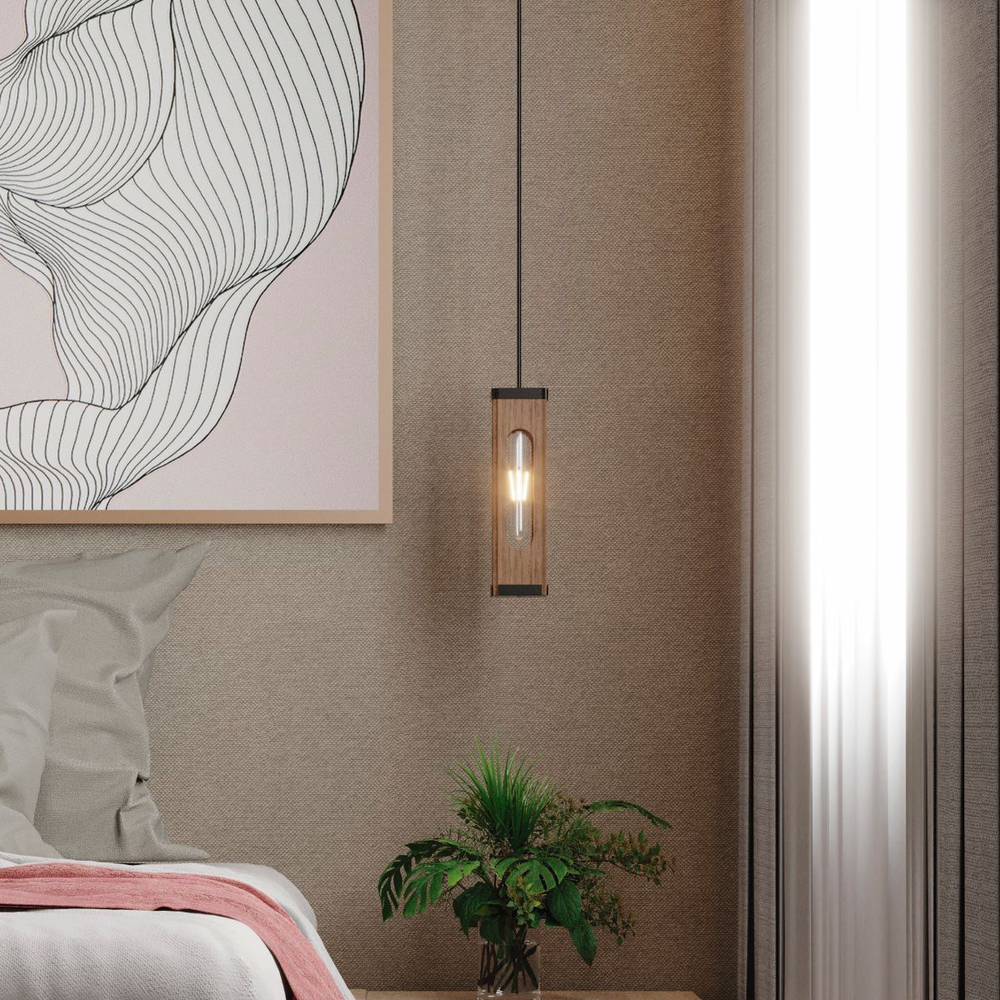 Luminaria Pendente Indiana Cabo Pp para Lâmpada T30 4w