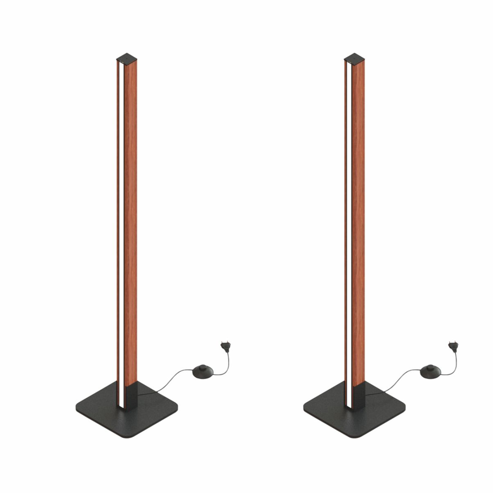 Kit 2 Luminária de Chão Coluna LED Geórgia 18W Bivolt 2000LM em Madeira Maciça Kit 2 Luminária de Chão Coluna LED Geórgia 18W Bivolt 2000LM em Madeira Maciça