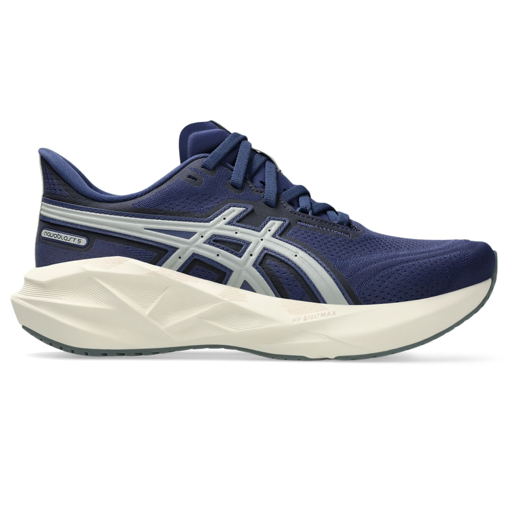 Tênis ASICS Novablast 5 Atc - Feminino - Azul/Cinza Tênis ASICS Novablast 5 Atc - Feminino - Azul/Cinza