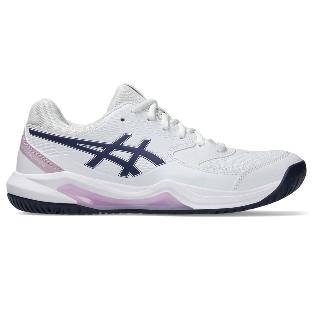 Tênis ASICS GEL-Dedicate 8 - Feminino - Branco/Azul Tênis ASICS GEL-Dedicate 8 - Feminino - Branco/Azul