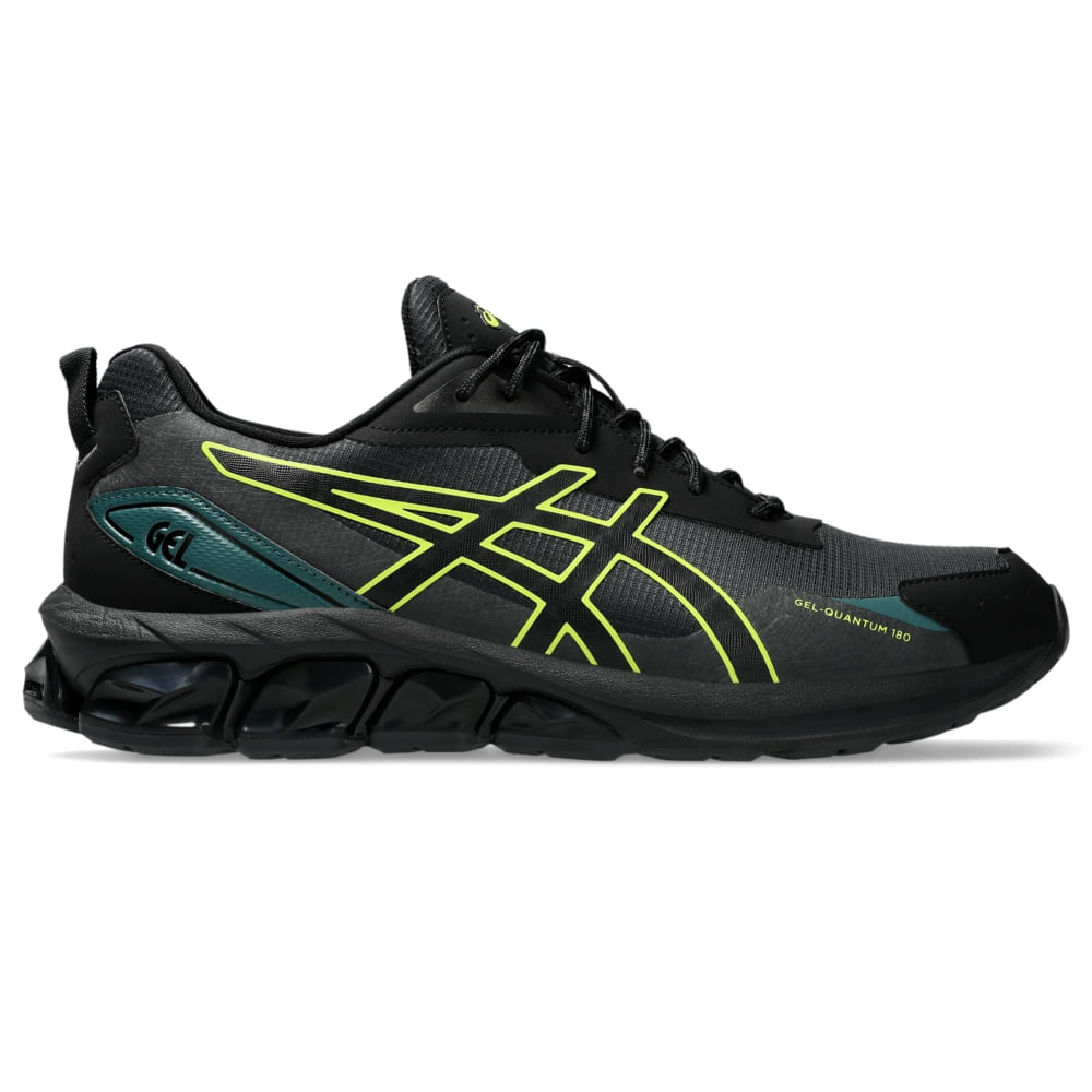 Tênis ASICS GEL-Quantum 180 VII - Masculino - Preto/Verde Tênis ASICS GEL-Quantum 180 VII - Masculino - Preto/Verde