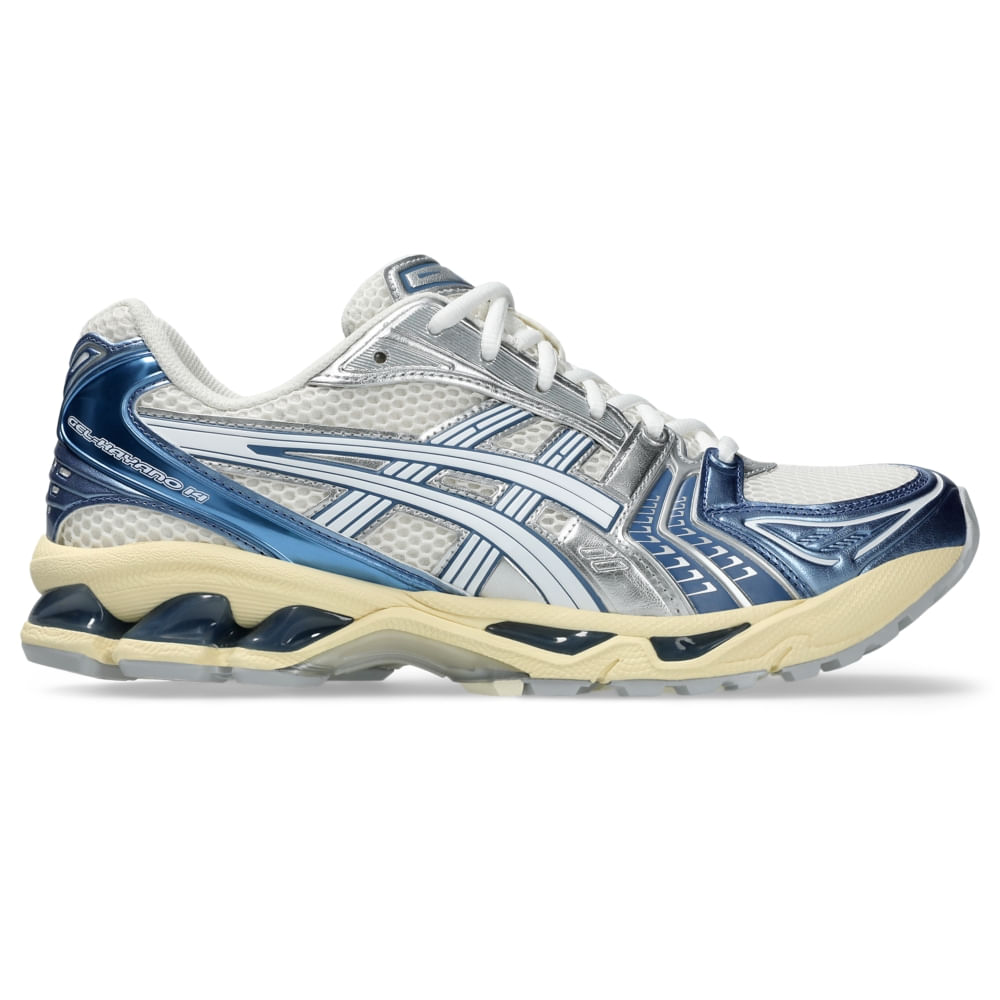 Tênis ASICS GEL-Kayano 14 - Unissex - Bege/Azul Tênis ASICS GEL-Kayano 14 - Unissex - Bege/Azul