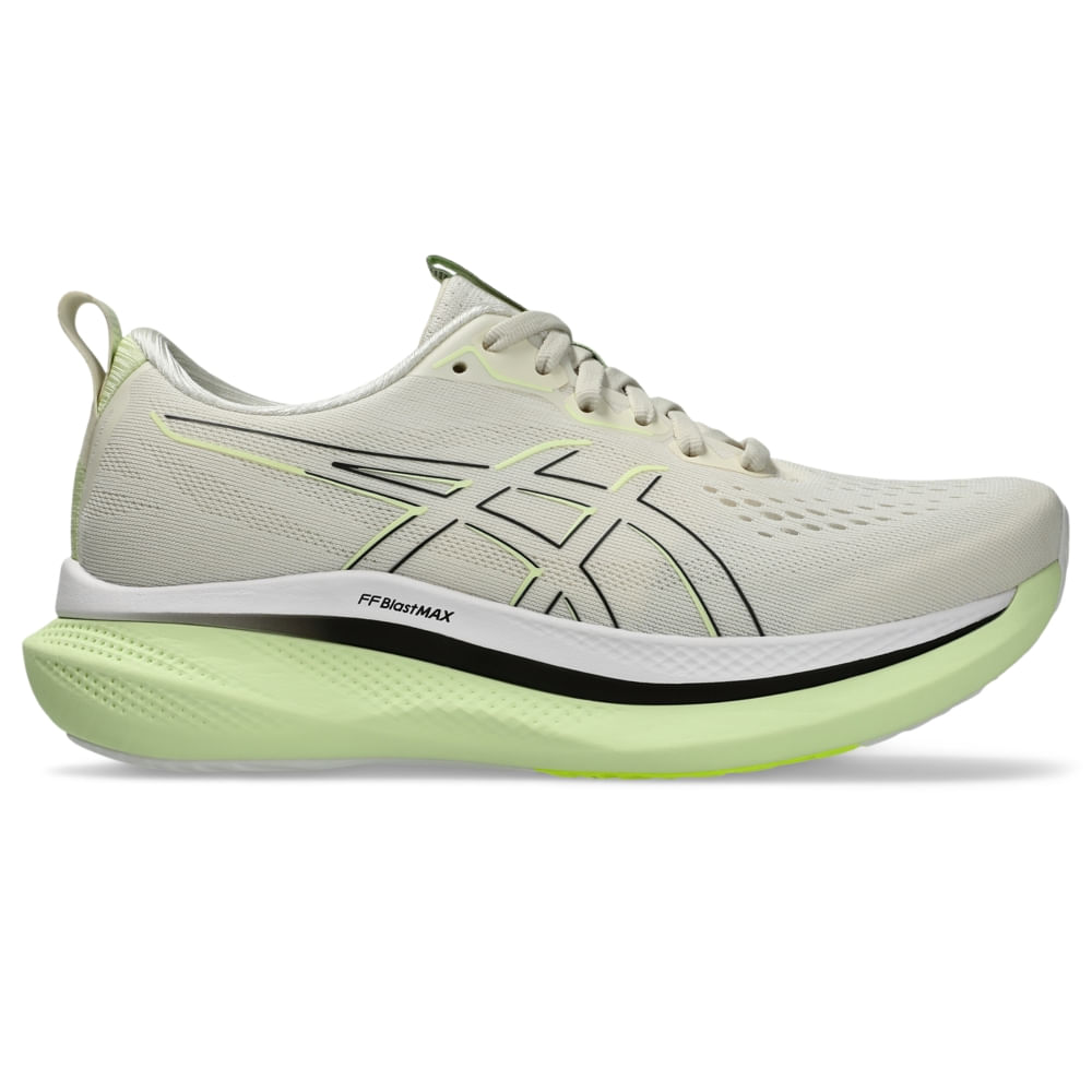 Tênis ASICS Glideride Max - Feminino - Bege/Preto Tênis ASICS Glideride Max - Feminino - Bege/Preto