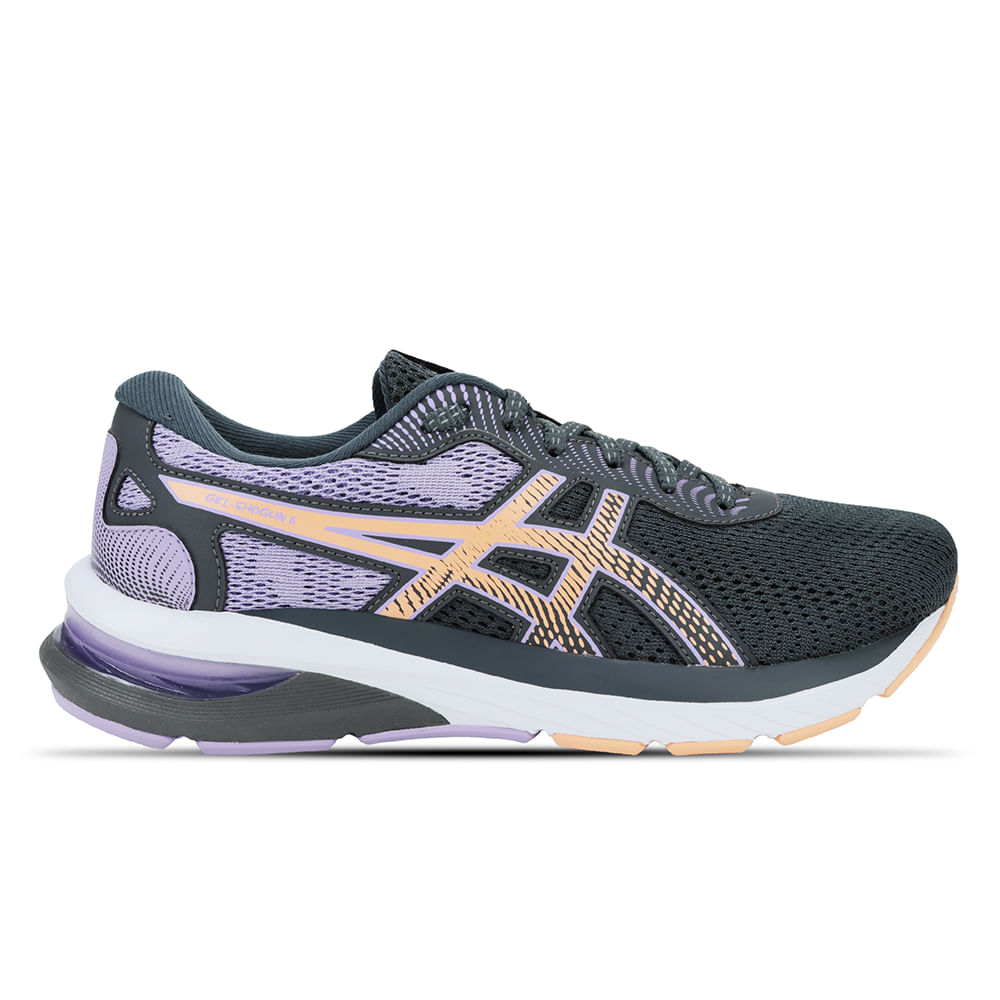 Tênis ASICS GEL-Shogun 6 - Feminino - Cinza/Roxo Tênis ASICS GEL-Shogun 6 - Feminino - Cinza/Roxo