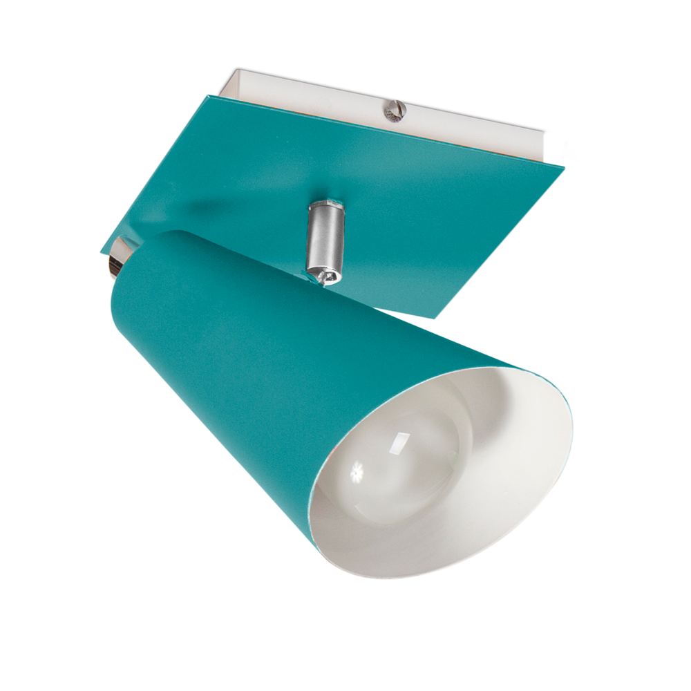 Spot De Sobrepor Para 1 Lâmpada E27 Design Pt01 Cor Azul Spot De Sobrepor Para 1 Lâmpada E27 Design Pt01 Cor Azul
