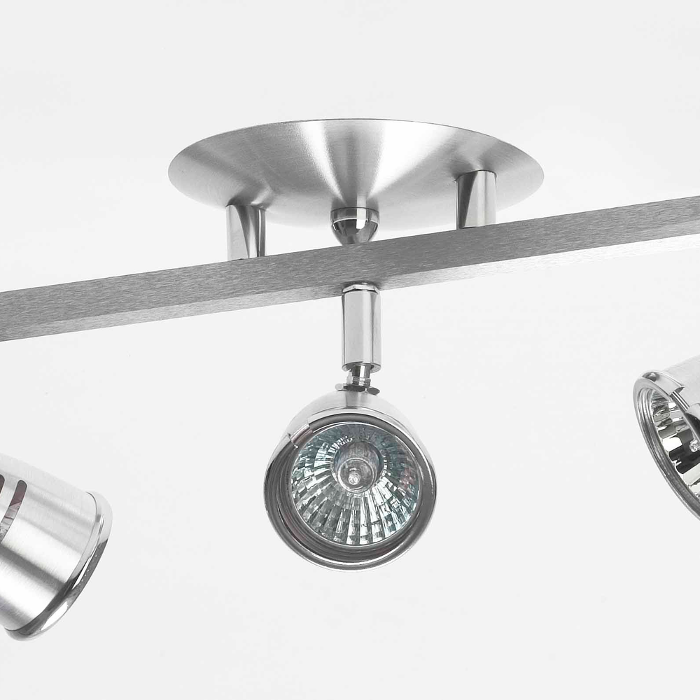 Spot De Sobrepor Para 3 Lâmpadas Gu10 Cor Spt 403 Escovado Spot De Sobrepor Para 3 Lâmpadas Gu10 Cor Spt 403 Escovado